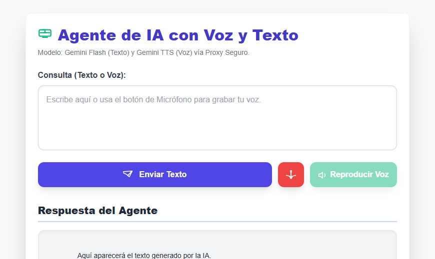 Agente de IA con voz